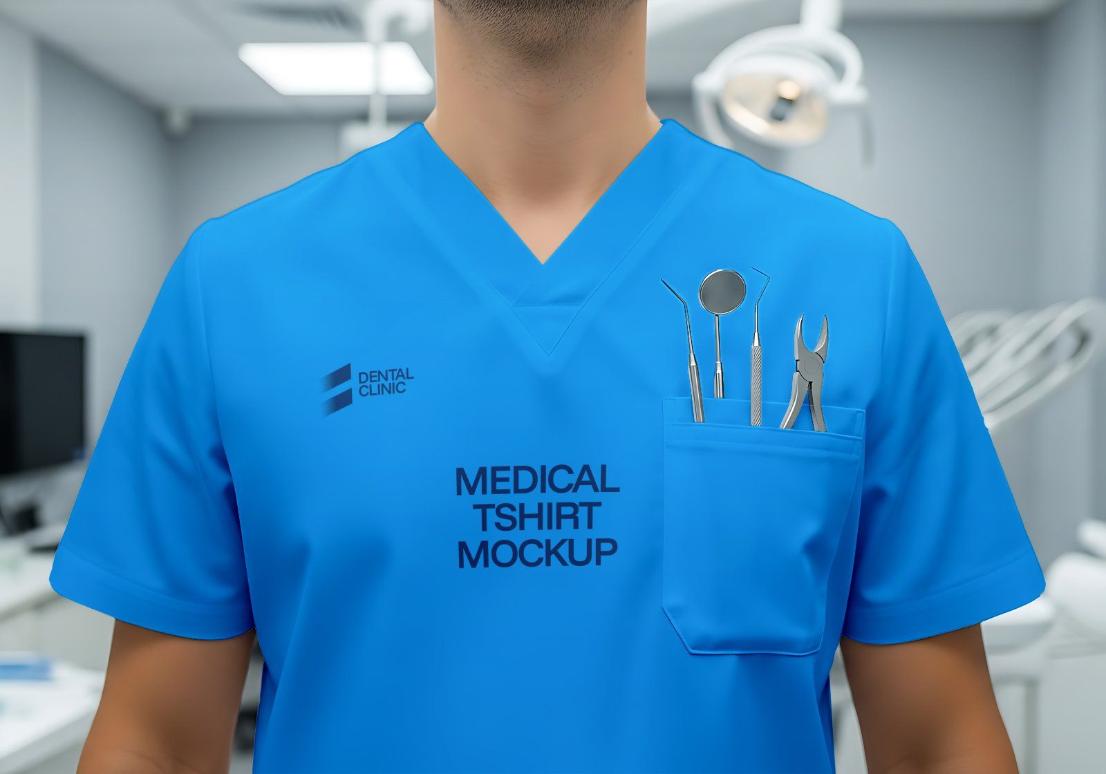 Premium Branding Blue Dental Care Mockup