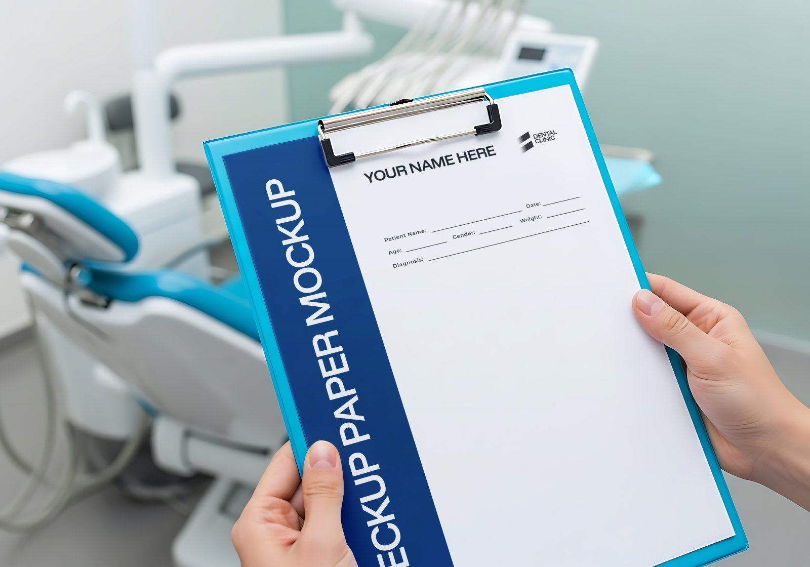 Premium Branding Blue Dental Care Mockup