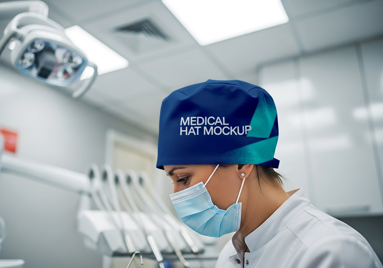 Premium Branding Blue Dental Care Mockup