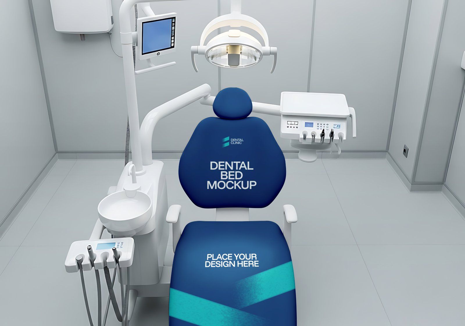 Premium Branding Blue Dental Care Mockup
