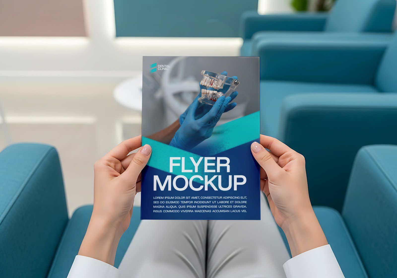 Premium Branding Blue Dental Care Mockup