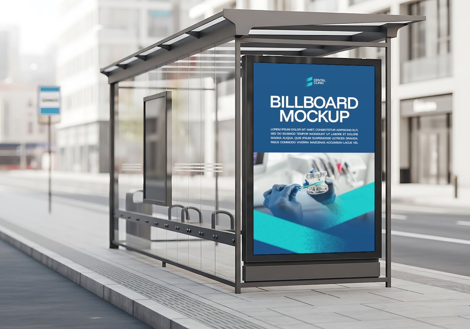 Premium Branding Blue Dental Care Mockup