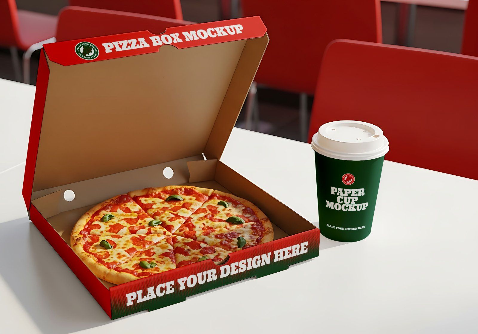 Premium Branding Pizza Store Mockup