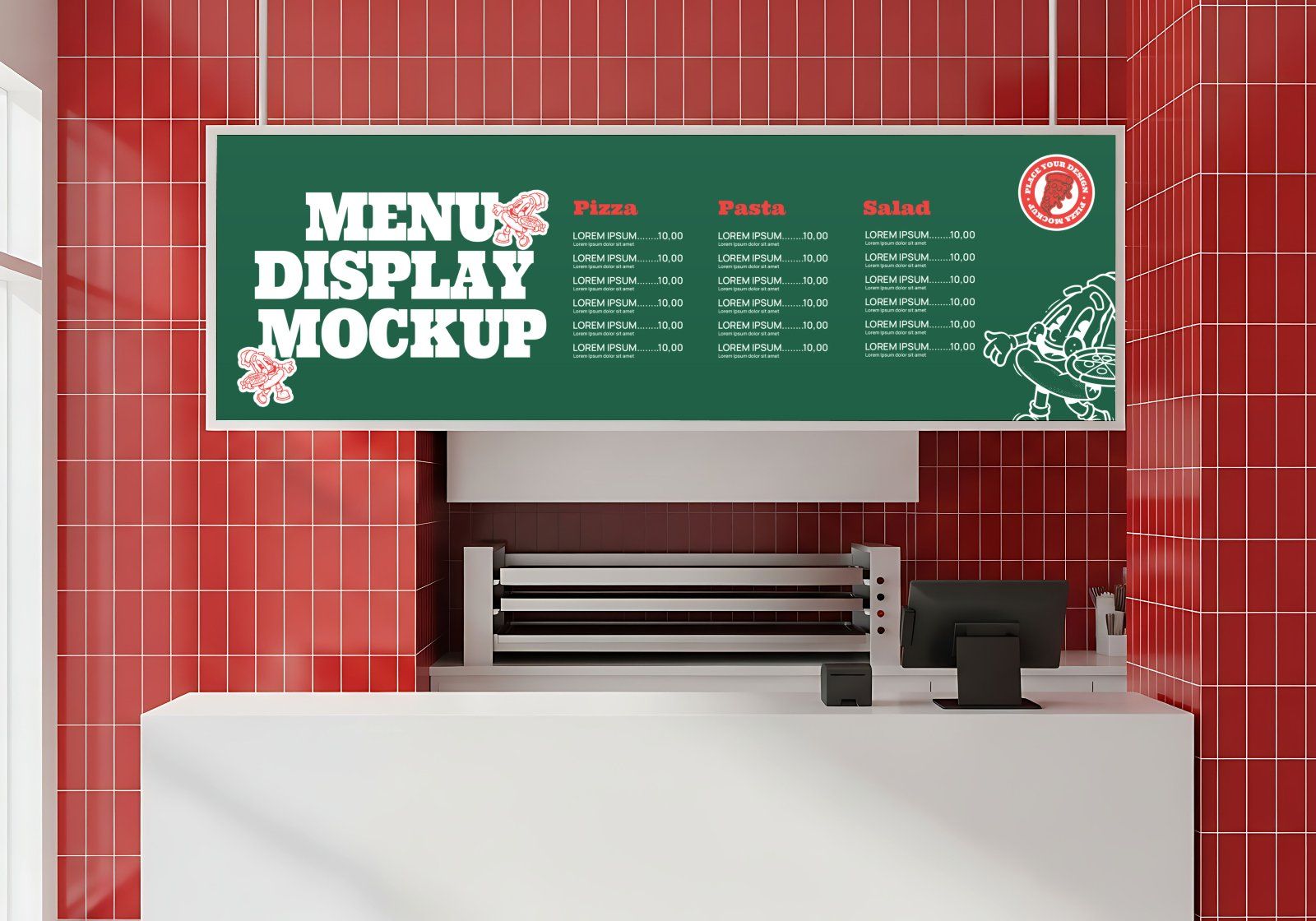 Premium Branding Pizza Store Mockup