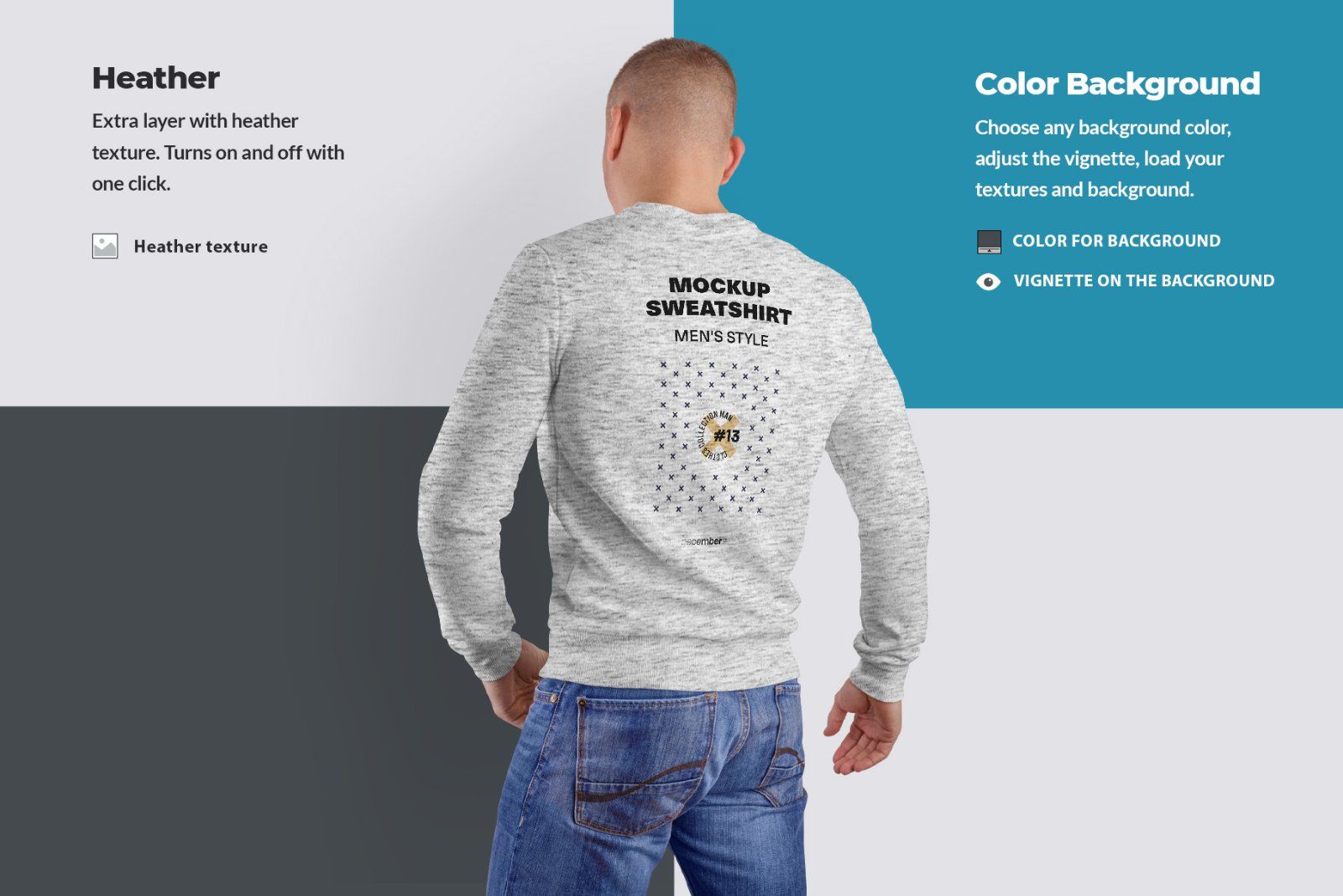 8 Mockups Mens Sweatshirt