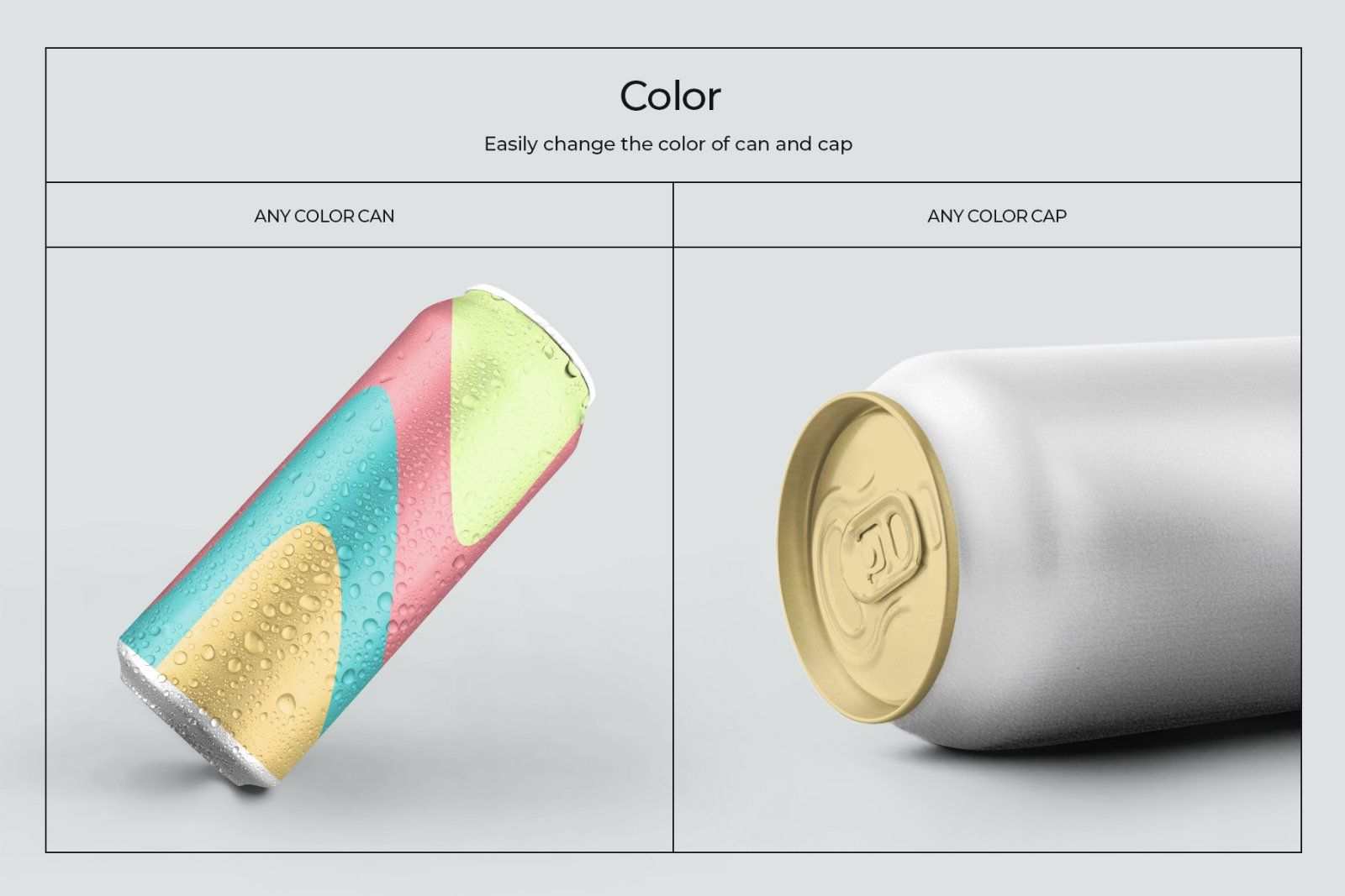 8 Mockups Aluminium Can 500 Ml