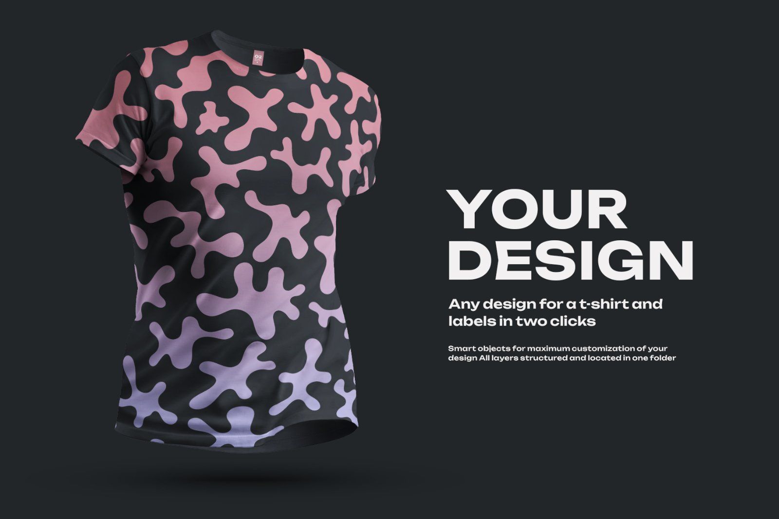 8 Mockups t-shirts 3d man