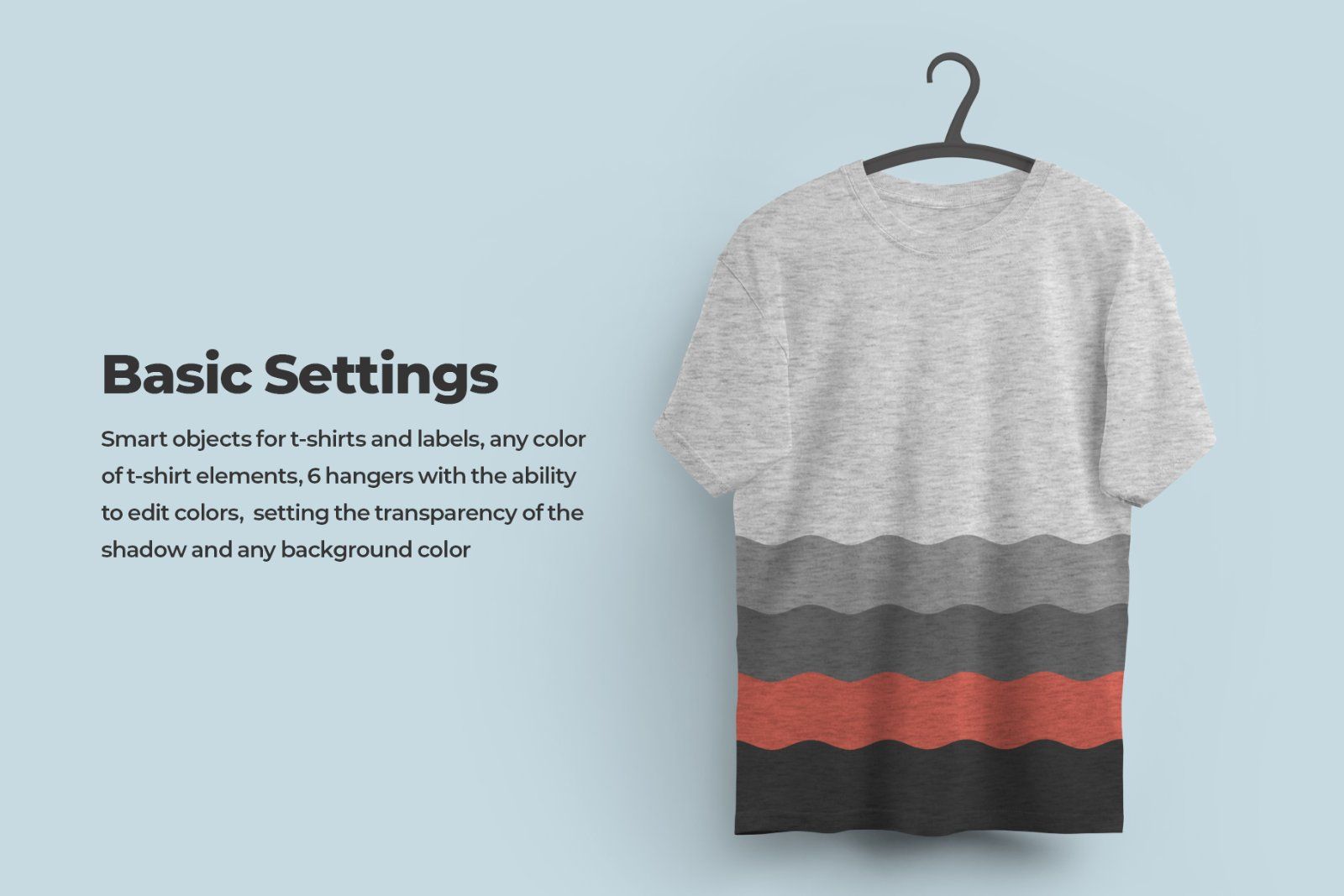 2 Mockups Oversized T-shirts On 6 Different Hangers — image 4