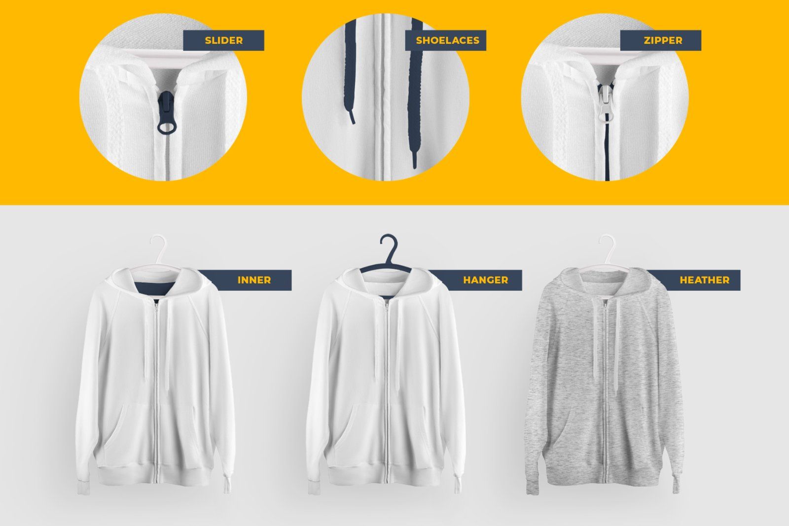 8 Zip Hoodie Mockups (Subject) — image 5