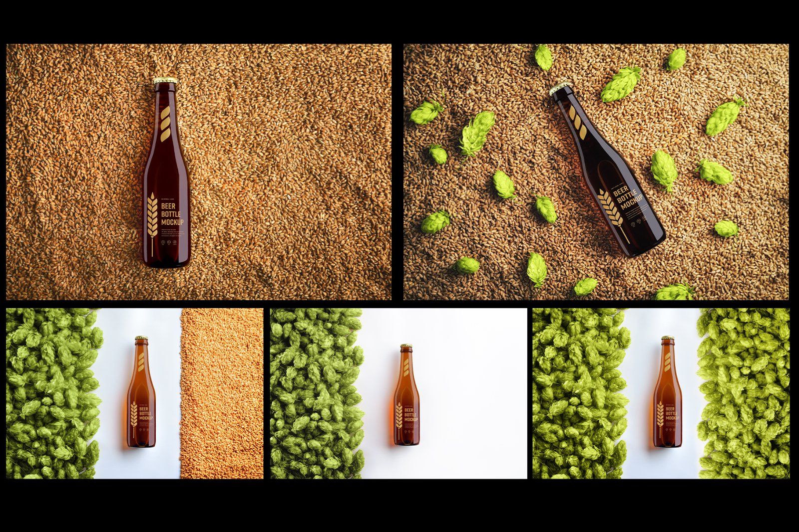 10 Mockup of a Glass Beer Bottle
