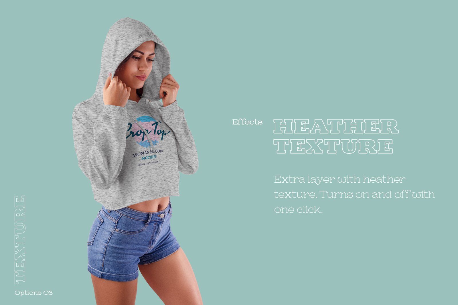 8 Mockups Women Crop Top Hoodie