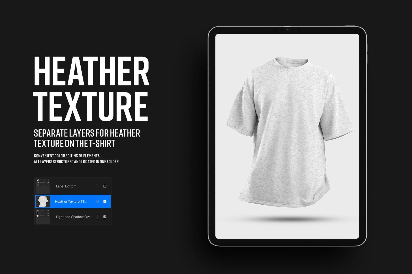 4 Mockups Oversize T-shirt for Procreate