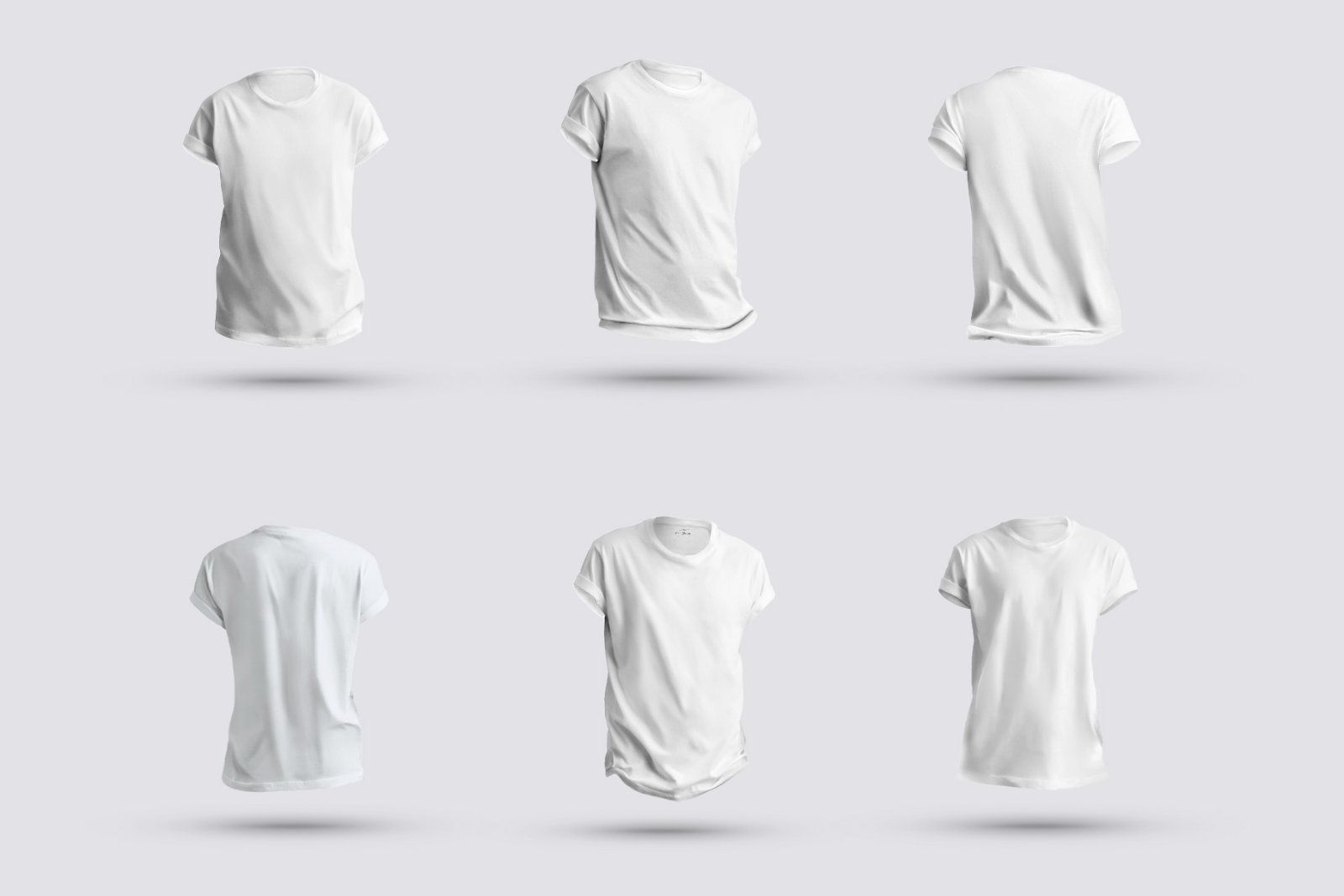 6 Mockups T-Shirts 3d Style.