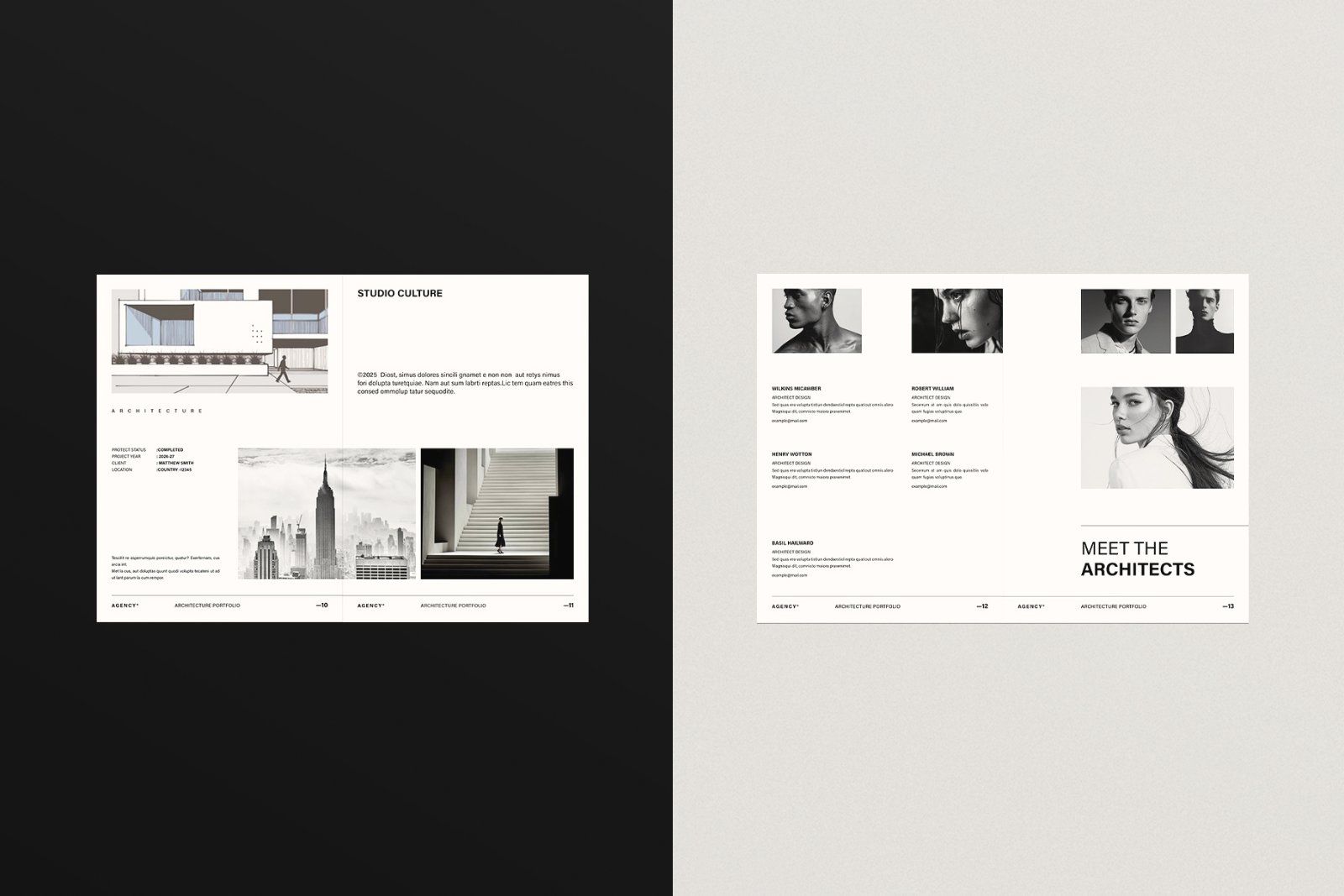 Architecture Sketch Design Portfolio Template