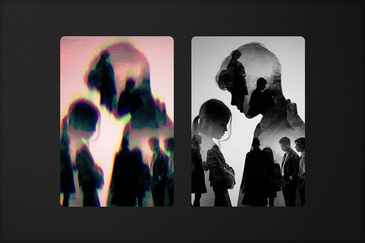 Glitch Dissolve Photo Effect