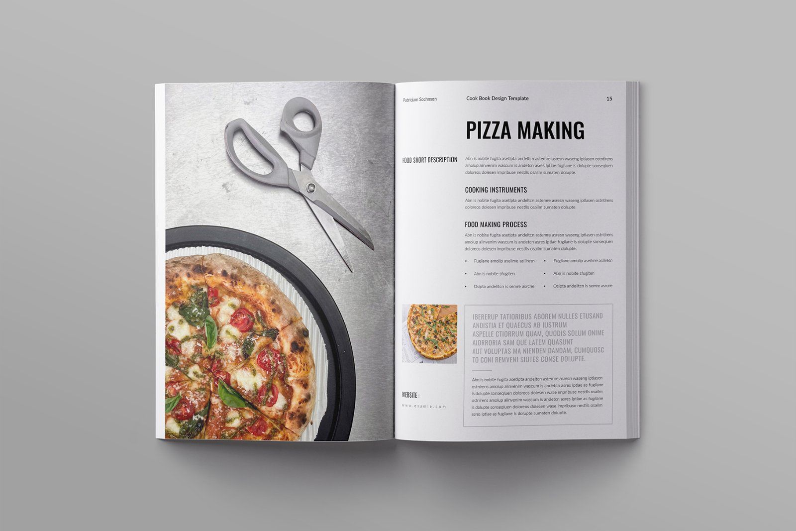 Cookbook Recipe Book Template