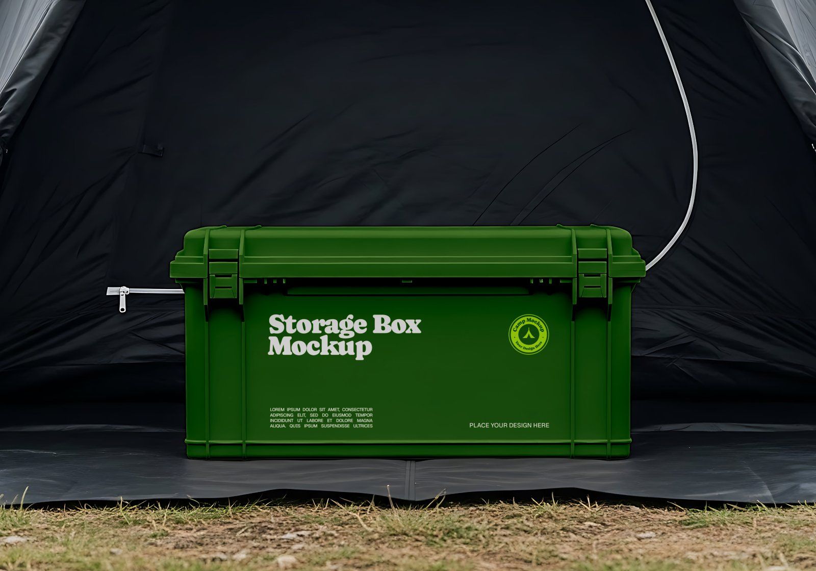 Premium Branding Green Camping Mockup
