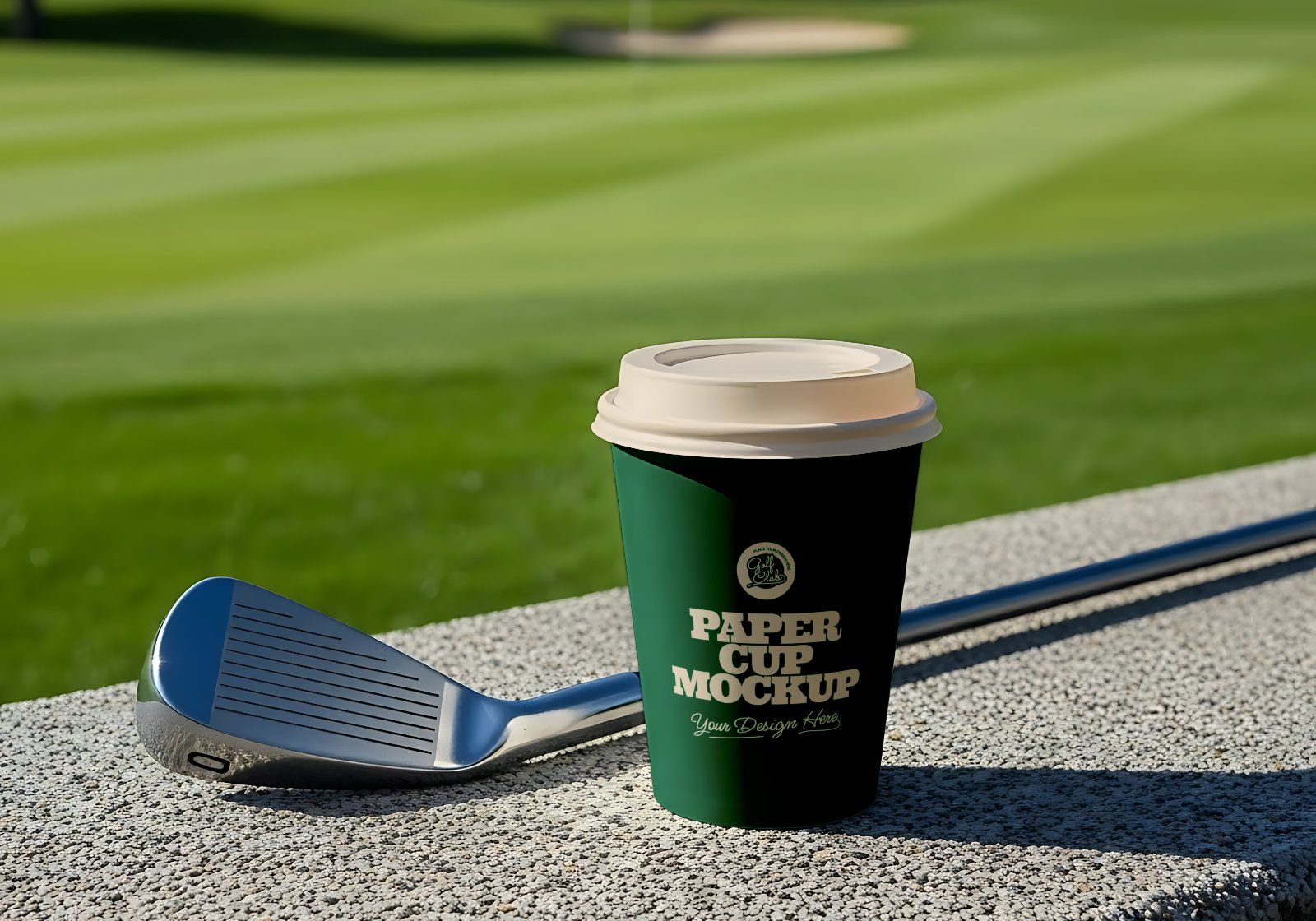 Premium Branding Green Golf Mockup