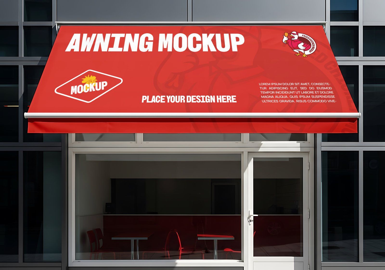 Premium Branding Fried Chicken Store Mockup