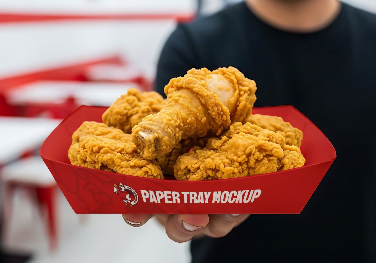 Premium Branding Fried Chicken Store Mockup