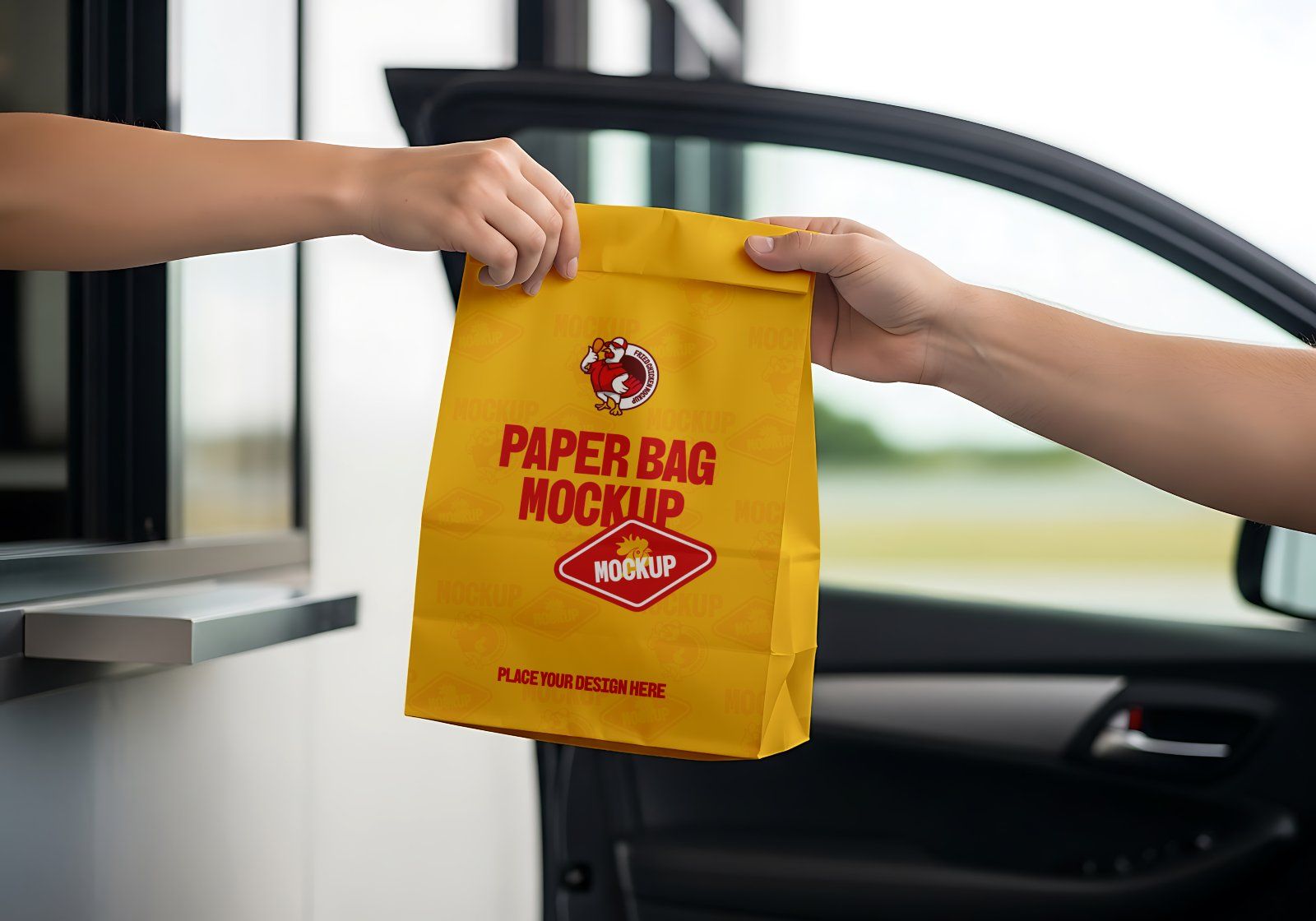 Premium Branding Fried Chicken Store Mockup