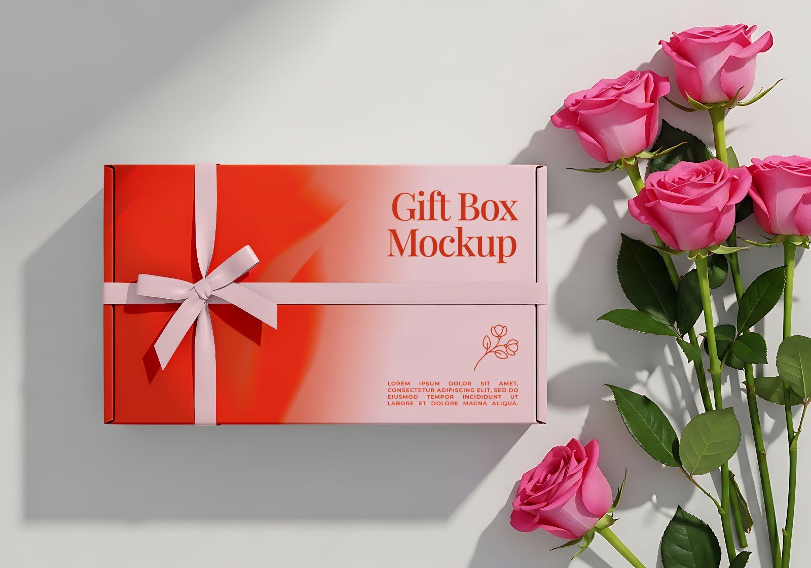 Premium Branding Red Florist Store Mockup
