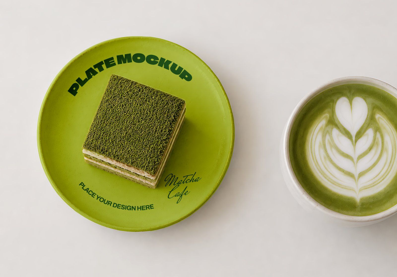 Premium Matcha Cafe Branding Mockup Bundle – 15 Aesthetic PSD Scenes for Tea House, Bakery & Packagi