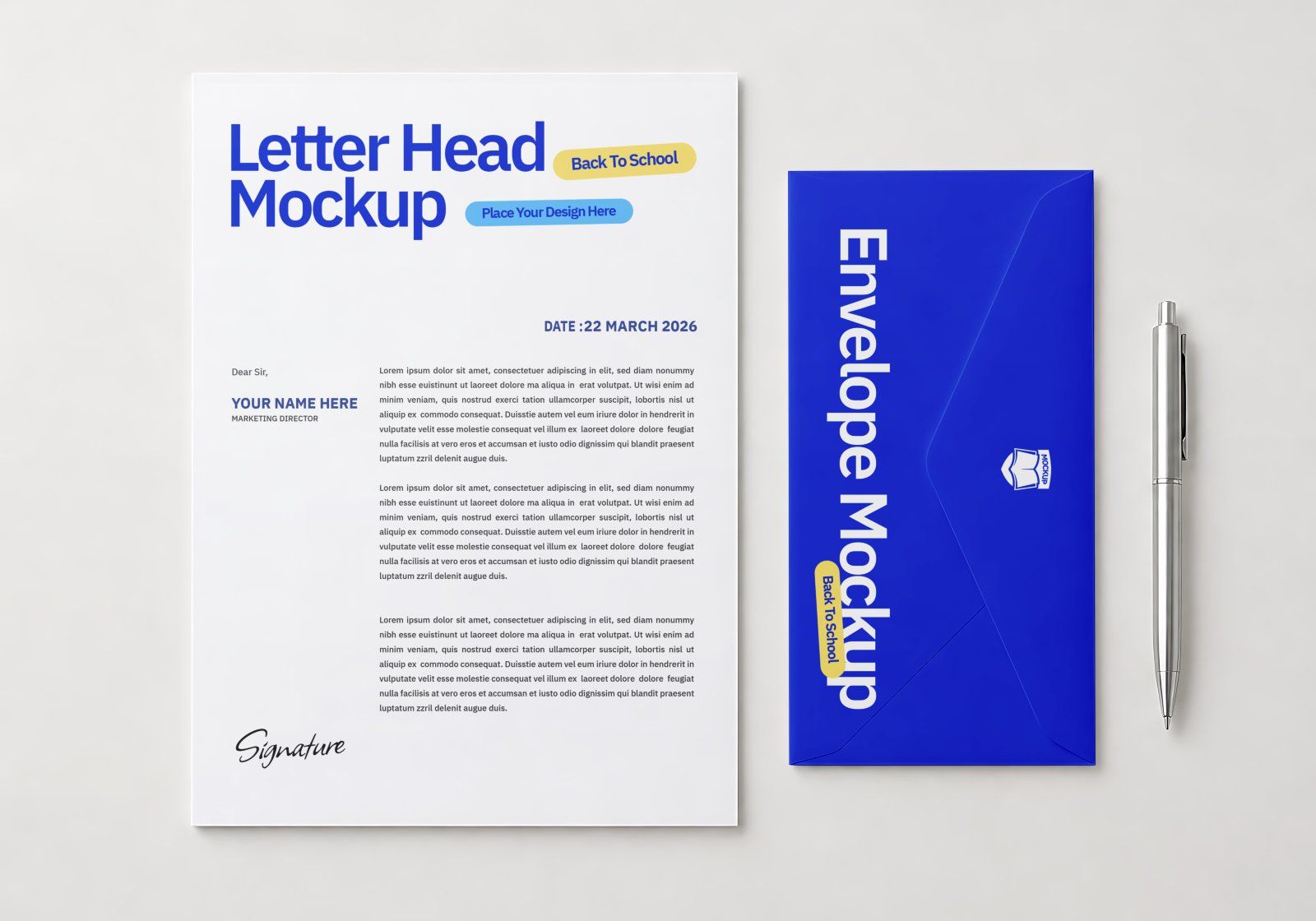 Premium Branding Blue High School Mockup — image 5