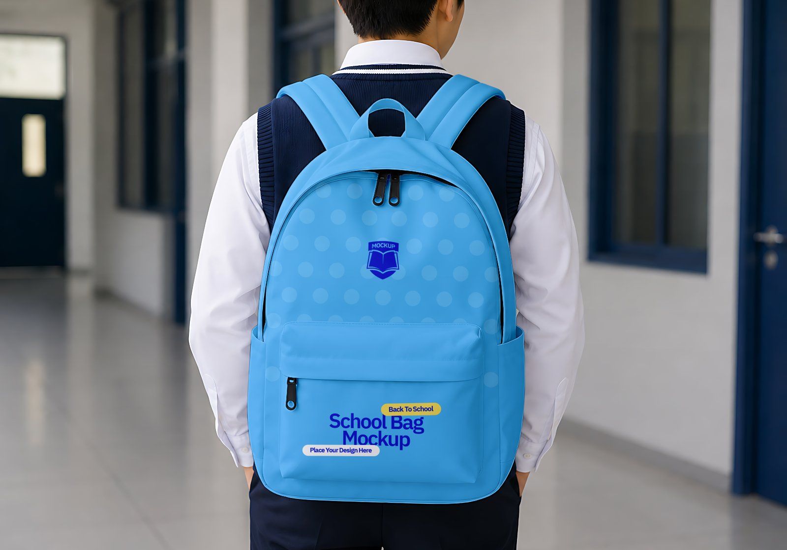 Premium Branding Blue High School Mockup — image 6