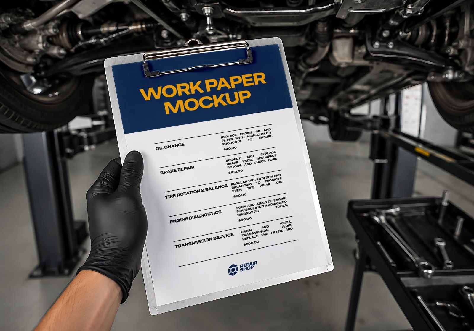 Premium Branding Car Repair Shop Mockup — image 4