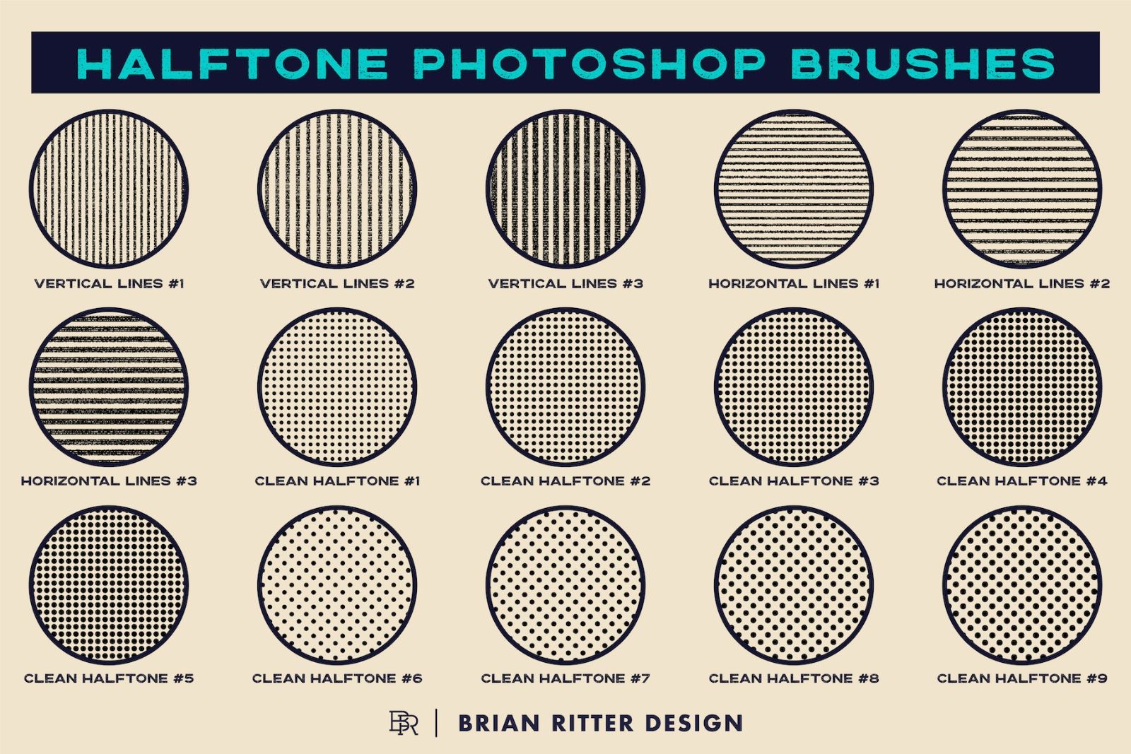 Halftone Photoshop Brushes — image 7
