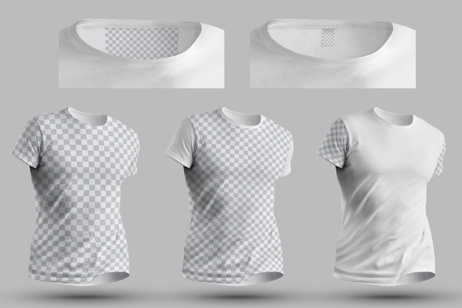 8 Mockups t-shirts 3d man