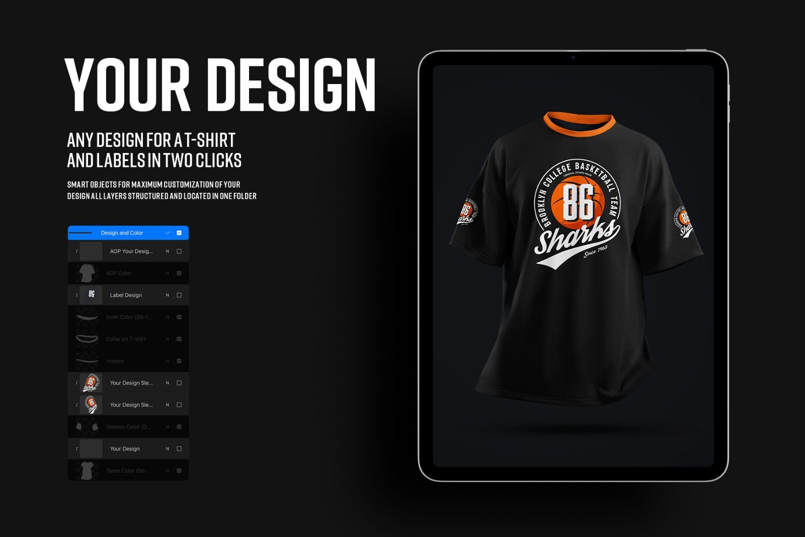 4 Mockups Oversize T-shirt for Procreate