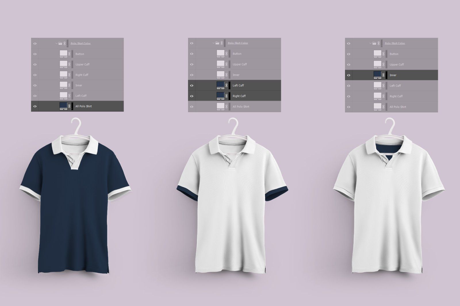 2 Mockups Polo On 6 Different Hangers — image 5