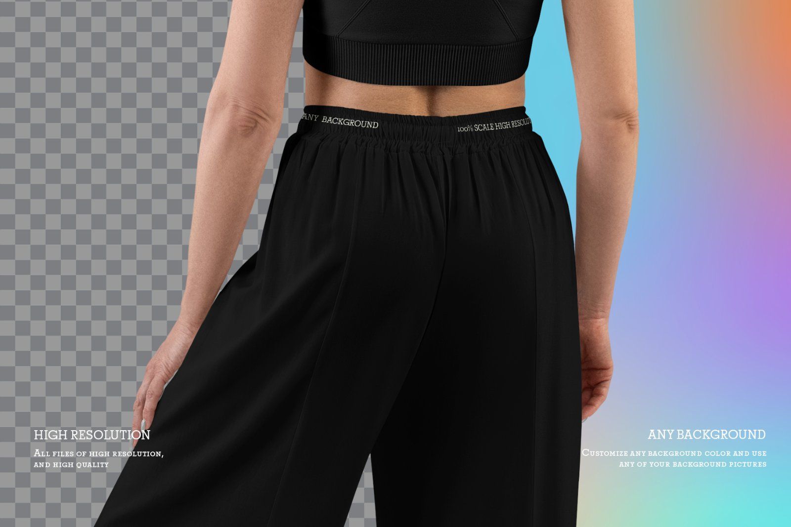 6 Wide Leg Pants Mockups and Top for Yoga and Pilates. vol.03