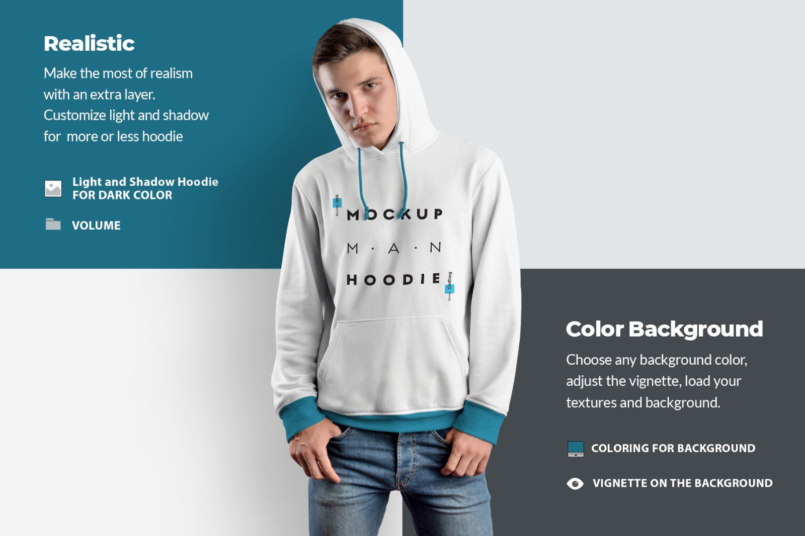 8 Mockups Hoodie on the Man