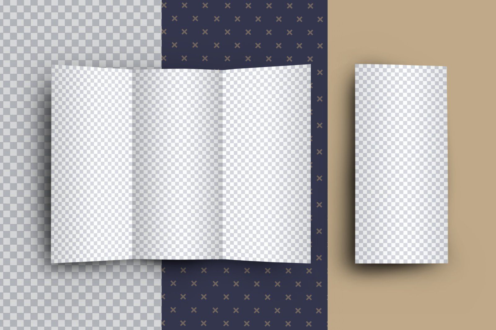 7 Mockups Leafleat DL Trifold Brochure
