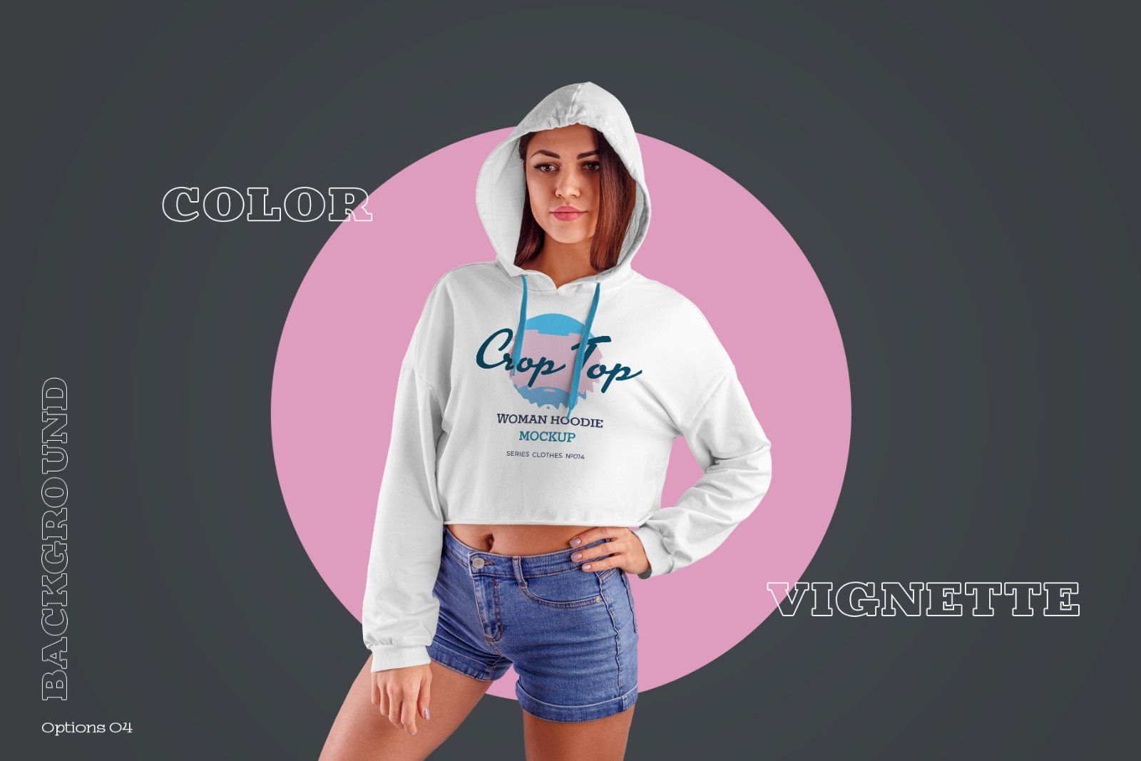 8 Mockups Women Crop Top Hoodie