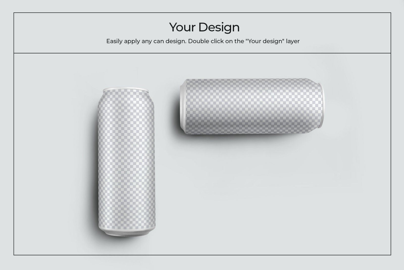 8 Mockups Aluminium Can 500 Ml