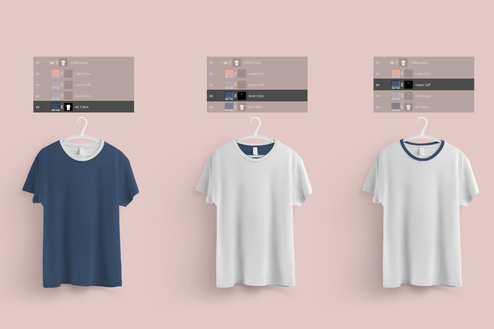 2 Mockups  T-shirts With 6 Different Hangers — image 5