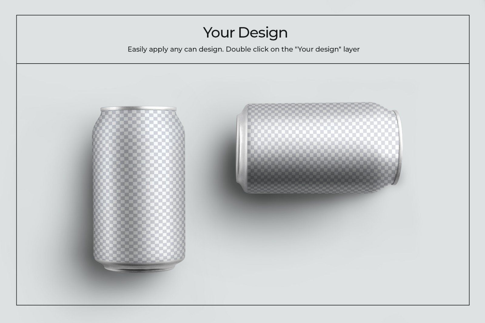 8 Mockups Aluminium Can