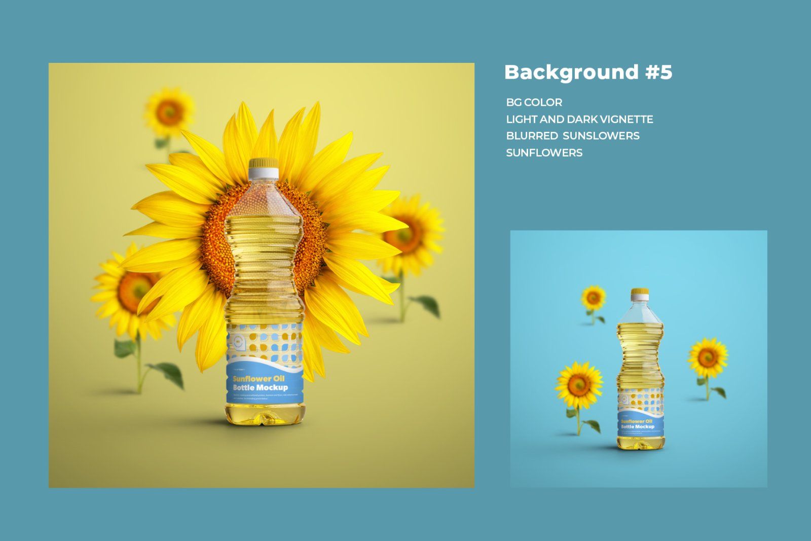 5 Mockups Plastic Sunflower Oil Bottles — image 6