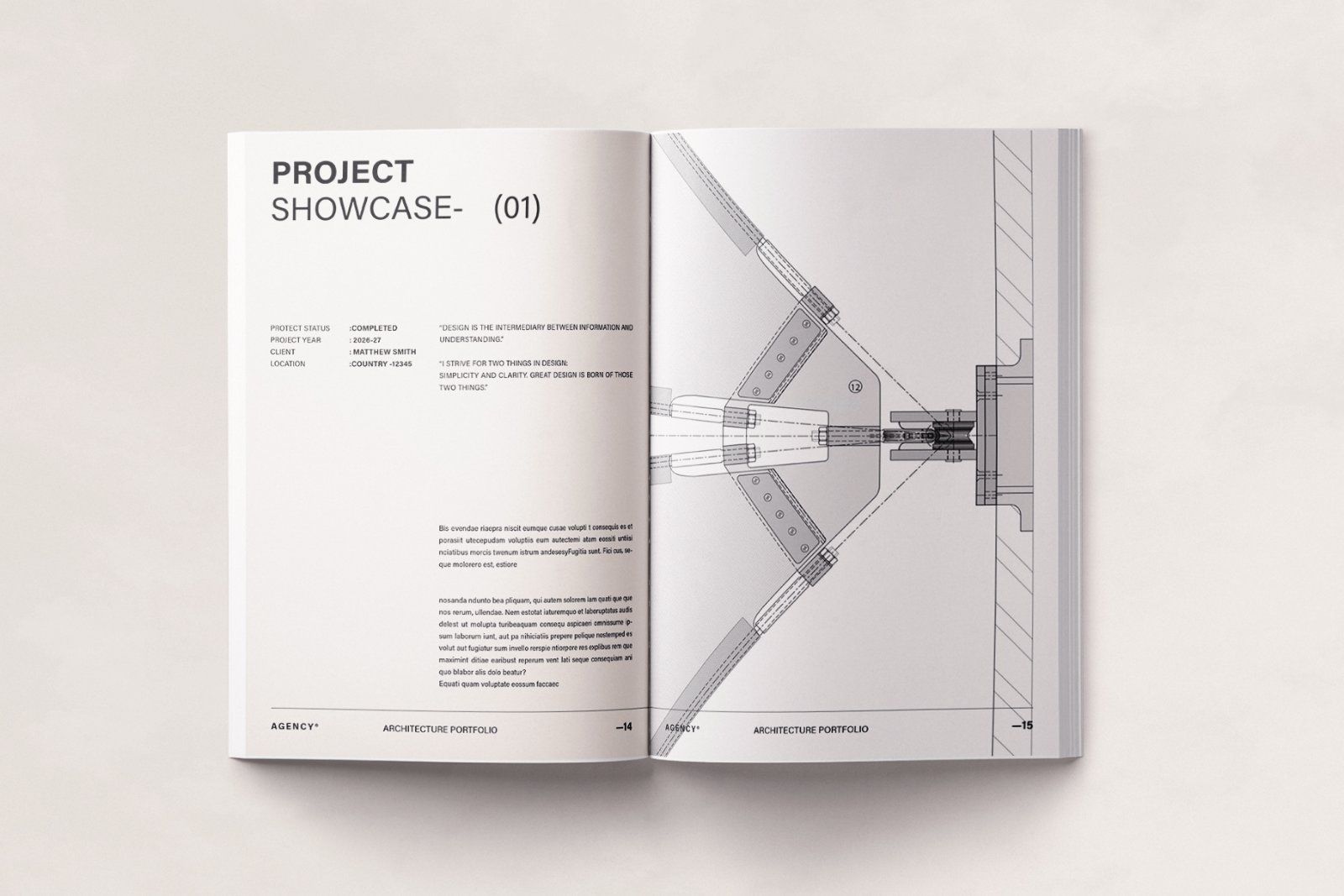 Architecture Sketch Design Portfolio Template