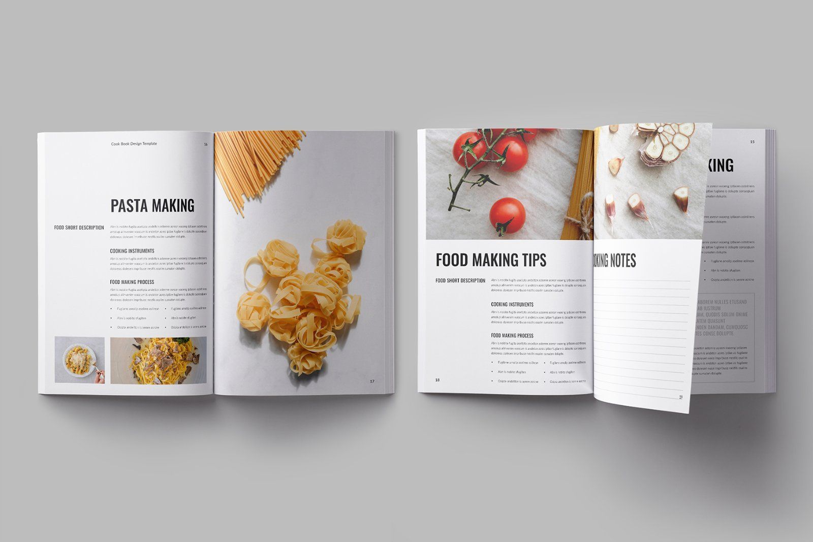 Cookbook Recipe Book Template