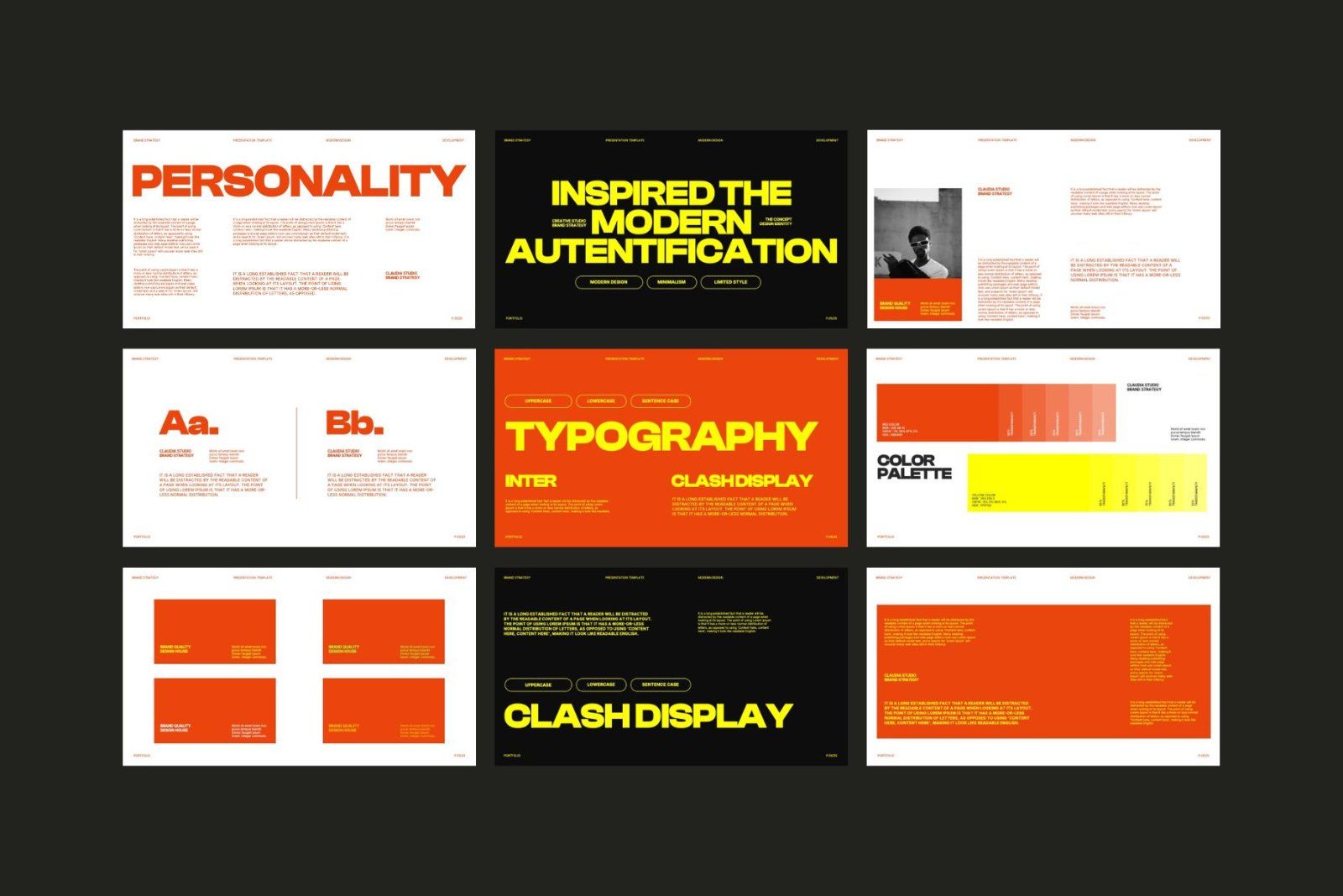 Claudia - Brand Identity Google Slides