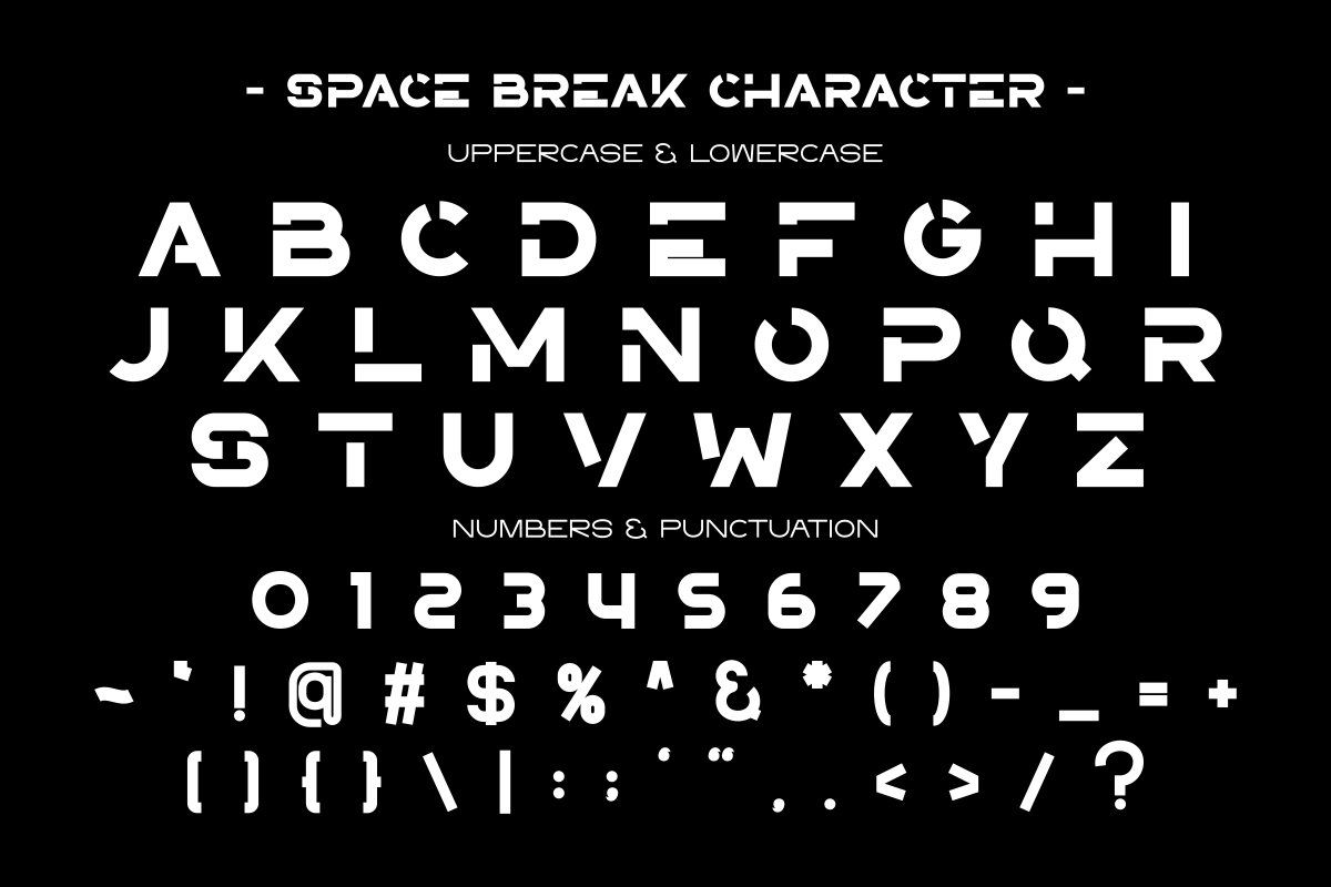 Space Break - Modern Futuristic Font — image 4