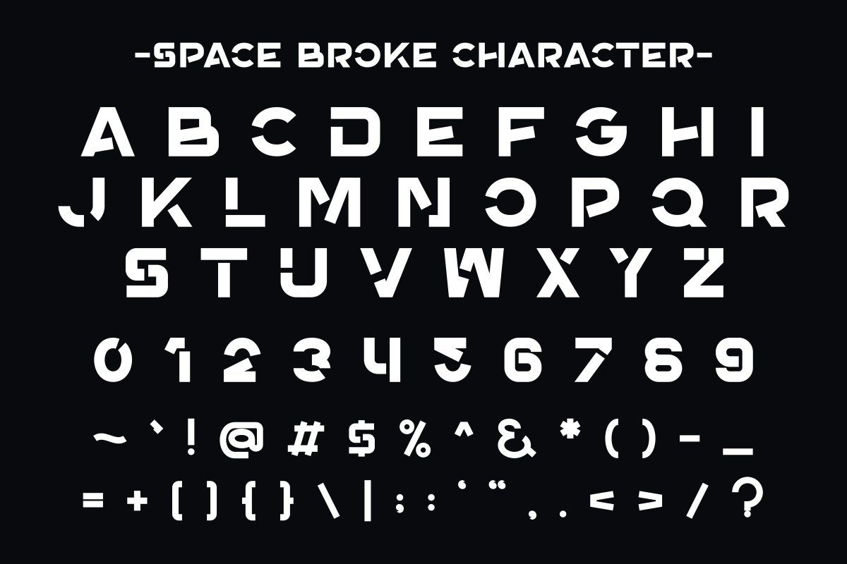 Space Broke - Modern Futuristic Font — image 7