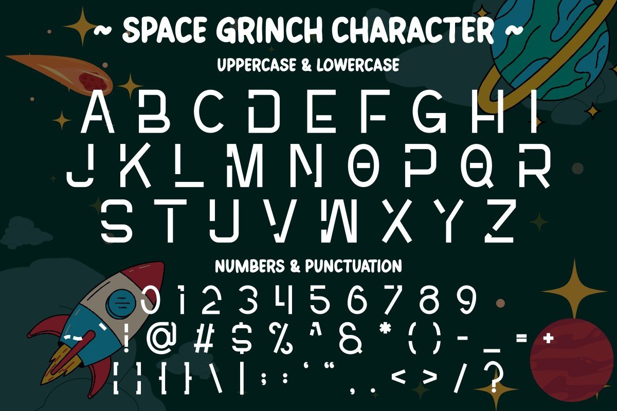 Space Grinch - Futuristic Display Font
