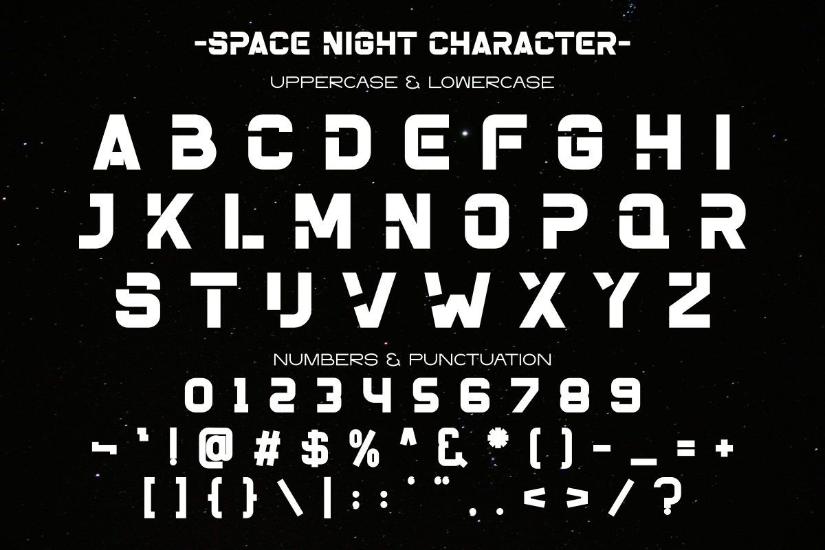 Space Night - Modern Futuristic Font — image 7