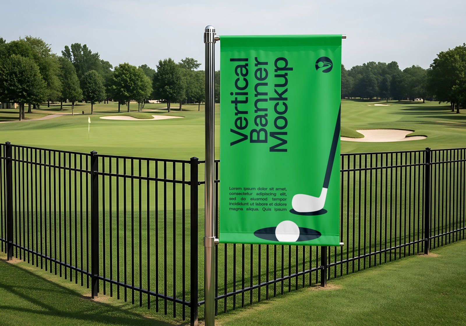 Premium Branding Green Pro Golf Mockup